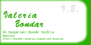 valeria bondar business card